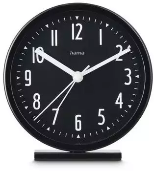 Hama Wecker Skye analog, geräuschlos, schwarz (00222211)