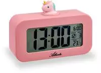 Atlanta 2169/17 Digitalwecker f&uuml;r Kinder mit Melodien Einhorn