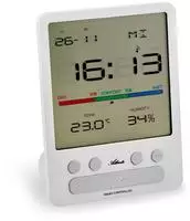 Atlanta 2870/0 Digital-Funkwecker Hygrometer Slim Wei&szlig;