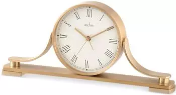 Acctim Wardley Tischuhr Metall Messing-Effekt mit Weckfunktion (37118)