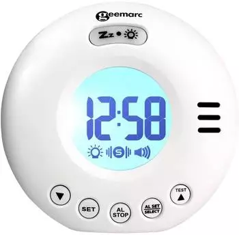 Geemarc Wake'n'Shake Voyager Reisewecker mit Vibration V2, wei&szlig; (JWNS-VOYAGERV2_WH_I)