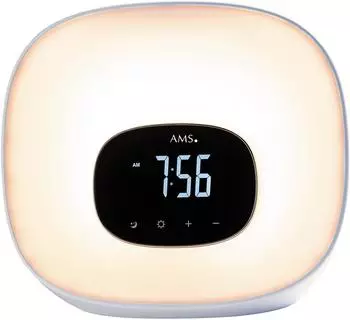 AMS 1302 Radiowecker digital, Sonnenaufgangs-Licht, weiß (1302)