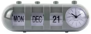 Karlsson Retro Tube Kalender Flip Wecker, dunkelgr&uuml;n (KA6045GR)