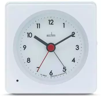 Acctim Barber Analoger Wecker Smartlite&reg; Crescendo, wei&szlig; (16272)