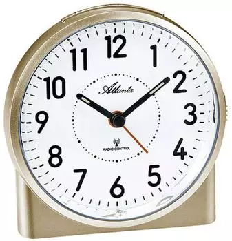 Atlanta Funkwecker analog, gold, mit Licht und Snooze (1843/9)