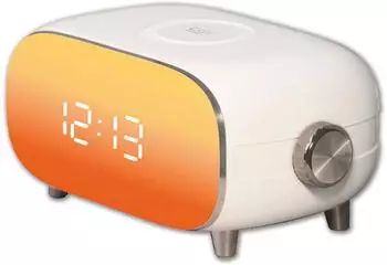 CGV Alba Radiowecker mit Sonnenaufgang-/Sonnenuntergangsimulator, weiß (13067)