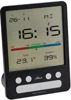 Atlanta 2870/7 Digital-Funkwecker Hygrometer Slim Schwarz