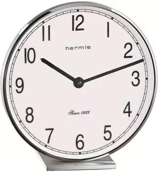 Hermle Fremont Tischuhr Chrom Quarz 19cm (23057-002100)