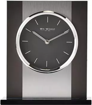 Widdop Tischuhr Widdop Glas und geb&uuml;rstetes Aluminium, grau (W2893)