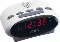 ICES ICR-210 white, ICES ICR-210 Radiowecker UKW Wei&szlig;