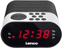 Lenco CR-07 WHITE, Lenco Uhrenradio CR-07 | FM-Radiowecker | 2 Weckzeiten 