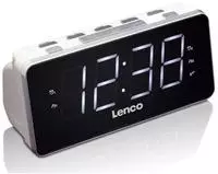 Lenco CR-18 White, Lenco CR-18 - clock radio - FM - Wei&szlig;