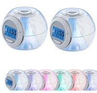 etc-shop 2er Set LED Wecker Nacht Tisch RGB Uhr Farbwechsel Leuchte Datum Anzeige 6 Töne