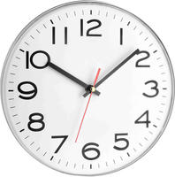 TFA 60.3017, TFA Wanduhr 60.3017 wei&szlig; silber Kunststoff 4,0 x 28,0 cm