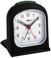 Paragon Atlanta 1267/7 schwarz Quartz Reisewecker im Klappetui