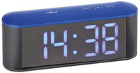 Atlanta 1133/5 Wecker mit LED-Anzeige Anthrazit / Blau