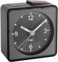 Tfa Dostmann - 60.1013.01 Quarz Wecker Schwarz Alarmzeiten 1 Fluoreszierend Zeiger