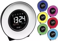 TFA Dostmann 60.2023.02 Quarz Wecker Wei&szlig;, Blau, Gelb, Gr&uuml;n, Rosa, Rot, Hellblau