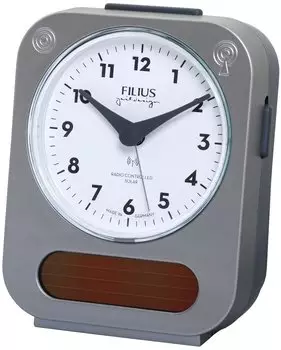 Filius Solar-Funkwecker (0543) titangrau