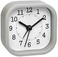 TFA Dostmann 60.1035.10 Quarz Wecker Pastell-Grau