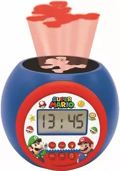 Lexibook Clock Projector Night Light Super Mario