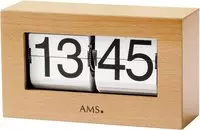 AMS Tischuhr "T1175/18" B&uuml;ro, Wohnzimmer, Esszimmer, Holz