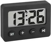 TFA Dostmann 60-2014-01, TFA Dostmann 60-2014-01 Quarz Wecker Schwarz Alarmzeiten 1