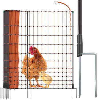 VOSS.farming farmNET+ 50m 112cm (20 Pfähle, 2 Spitzen) orange