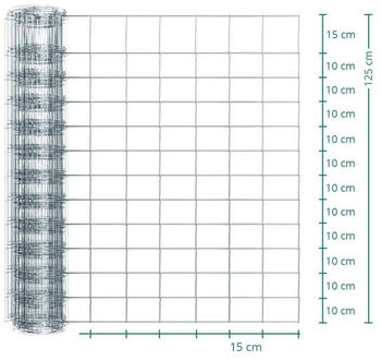 VOSS.farming 50m Classic Wildzaun Knotengeflecht 125cm - 125/13/15 verzinkt