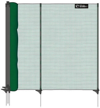 VOSS.farming classic 15m Begrenzungszaun Schutznetz 90cm 9 Pfähle 1 Spitze ohne Strom grün