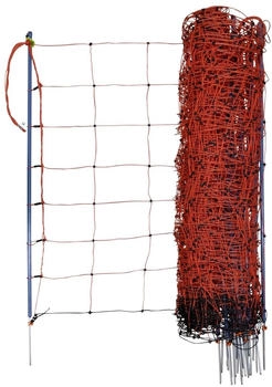 AKO OviNet Premium 50m Schafzaun 108cm 14 verstärkte Pfähle 2 Spitzen orange