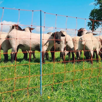 AKO OviNet Premium 50m Schafzaun 90cm 14 verstärkte Pfähle 2 Spitzen orange