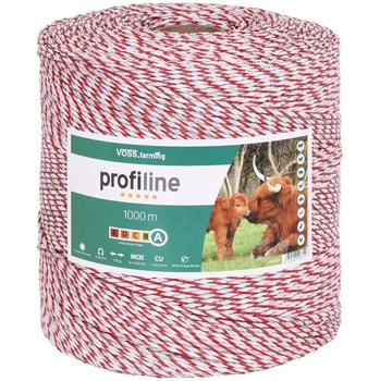VOSS.farming Weidezaunlitze 1000 m 1x 0,25 Kupfer + 8x 0,20 Niro weiß-rot