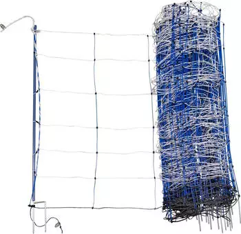 Kerbl TitanNet PremiumPlus Elektrozaunnetz 50m, 90cm, blau/wei&szlig;, Doppelspitz (27821)