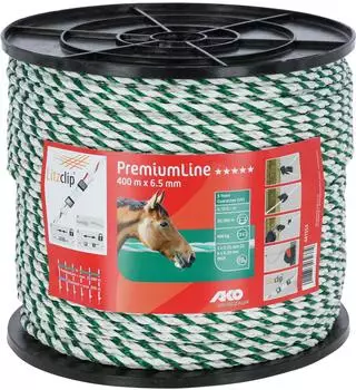 AKO PremiumLine Weidezaunseil weiß/grün 6,5mm 400m (441554)