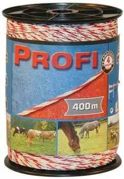 Kerbl Weidezaunlitze Profi 9x0,30 TriC 400m wei&szlig;/rot (59506)