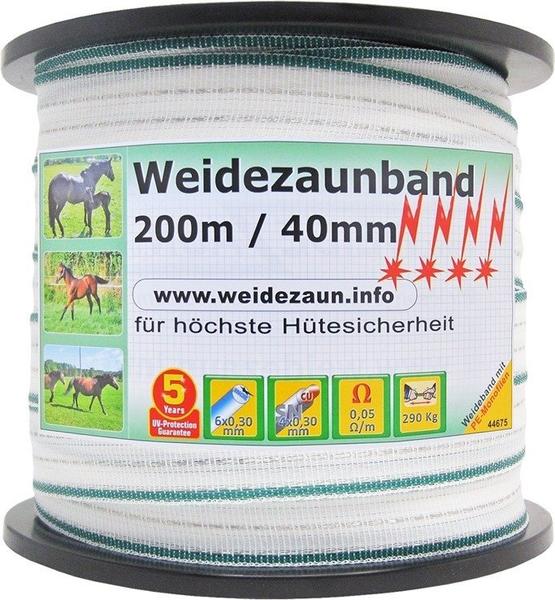 VOSS.farming Weidezaunband 40 mm x 200 m 4x0,30 Kupfer + 6x0,30 Edelstahl