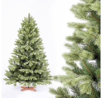 FairyTrees künstlicher Spritzguss Weihnachtsbaum KÖNIGSFICHTE PREMIUM 150cm (SW10375.2)