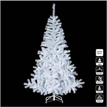 Feeric Lights & Christmas Artificial Christmas Tree with Metal Stand Élégant 210cm White