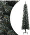 vidaXL Artificial Slim Christmas Tree with Stand Green