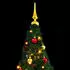 vidaXL Artificial Christmas Tree with Baubles and LEDs Green 210cm (321501)