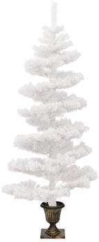 vidaXL Swirl Christmas Tree with Pot and LEDs White 120cm (344652)