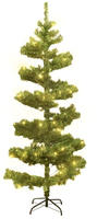 vidaXL Spiral-Weihnachtsbaum mit Beleuchtung und St&auml;nder Gr&uuml;n 150 cm