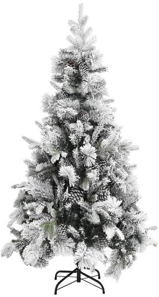 vidaXL Christmas Tree with Flocked Snow&Cones PVC&PE 225cm (340532)