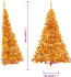 vidaXL Artificial Half Christmas Tree PVC with Stand Gold 240cm (344694)