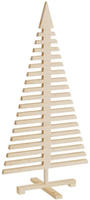 vidaXL Weihnachtsbaum Holz zum Schm&uuml;cken 120 cm Massivholz Kiefer