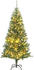 vidaXL Künstlicher Weihnachtsbaum Weihnachtsbaum mit LEDs und Kugeln Beschneit 210cm (3210144)