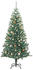 vidaXL Künstlicher Weihnachtsbaum Weihnachtsbaum mit LEDs und Kugeln Beschneit 210cm (3210144)
