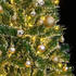 vidaXL Künstlicher Weihnachtsbaum Weihnachtsbaum mit LEDs und Kugeln Beschneit 210cm (3210144)