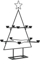 vidaXL Metall-Weihnachtsbaum zum Dekorieren Schwarz 75 cm